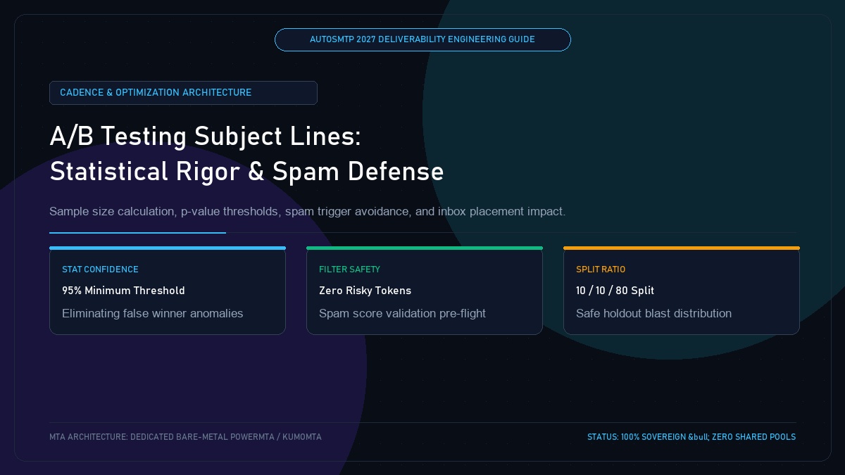 A/B Testing Email Subject Lines: Statistical Significance, Spam Triggers, and Deliverability Impact
