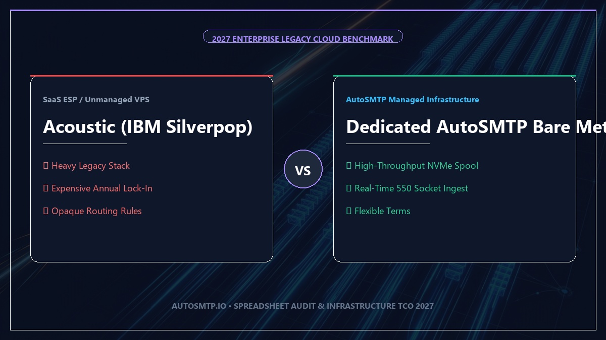 Acoustic Marketing Cloud vs Dedicated AutoSMTP Bare Metal 2027