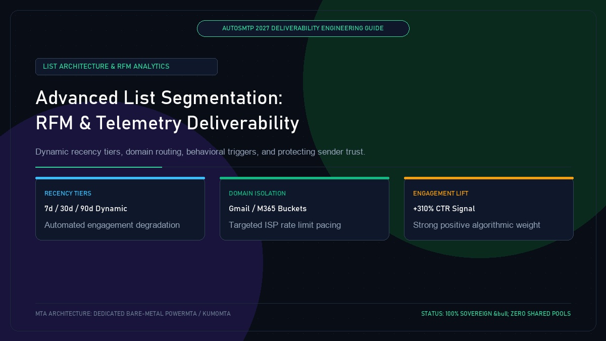 Advanced Email List Segmentation: RFM Matrix and Deliverability Telemetry