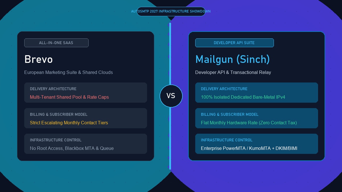 Brevo vs Mailgun marketing and developer email comparison banner