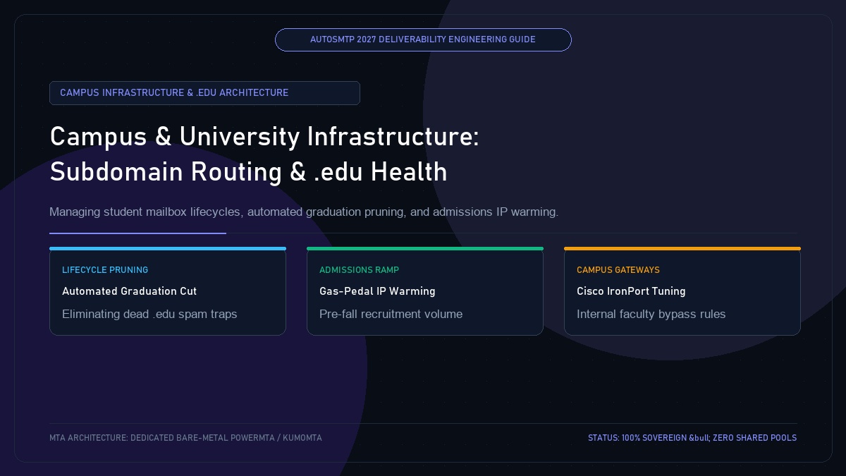 Campus and University Email Infrastructure: Subdomain Isolation and .edu Deliverability