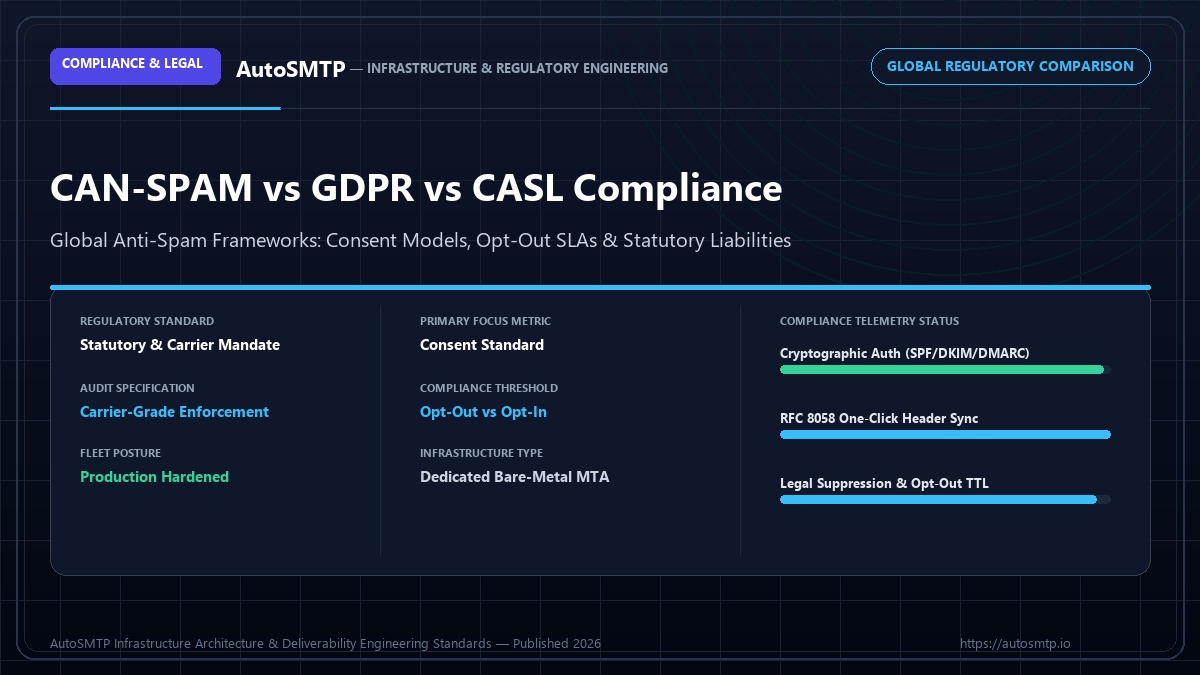 can spam gdpr casl comparison guide Infrastructure Compliance Standard