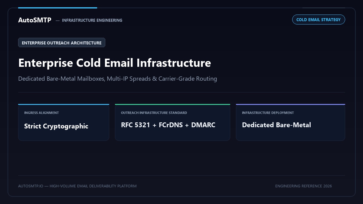 Cold Email Infrastructure Setup Guide Production Architecture Banner