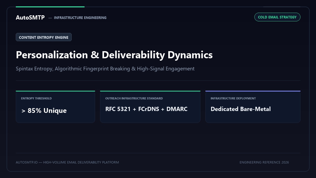 Cold Email Personalization Deliverability Guide Production Architecture Banner