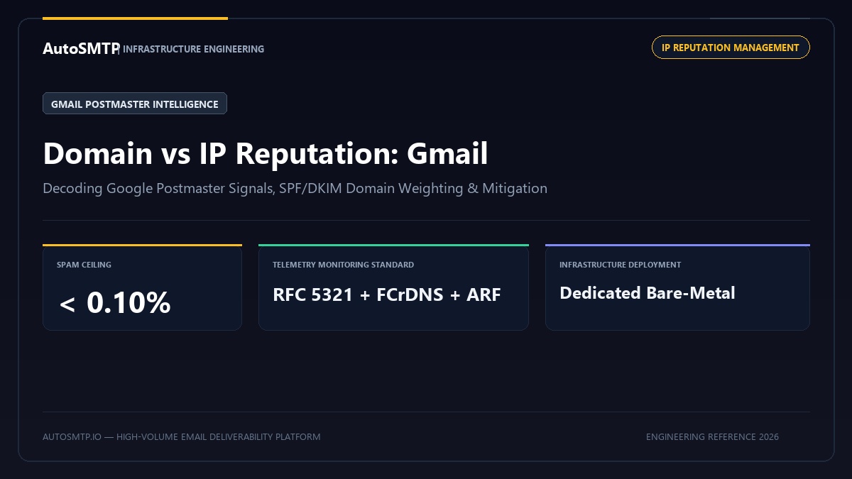 Domain vs IP Reputation: Gmail & Postmaster Tools Intelligence