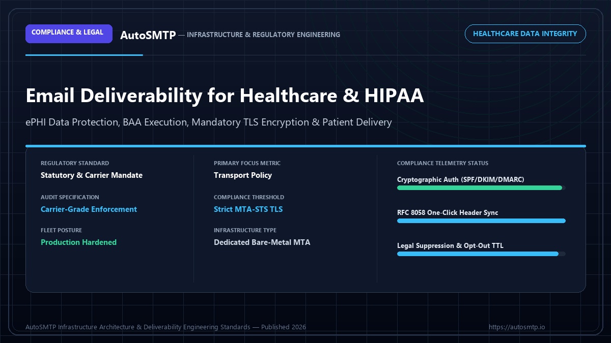 email deliverability healthcare hipaa guide Infrastructure Compliance Standard