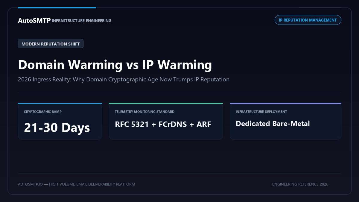 Domain Warming vs IP Warming in 2026: The Cryptographic Age Shift