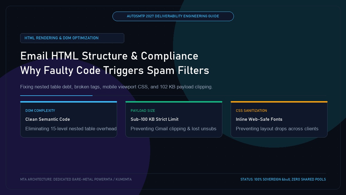 Email HTML Structure and Deliverability: Clean DOM and Compliance Guide