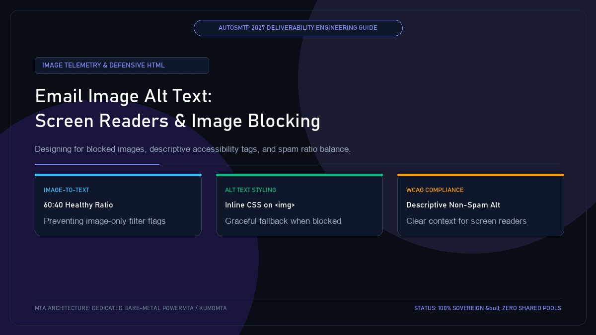 Email Image Alt Text: Screen Readers, Image Blocking, and Spam Ratio Safeguards
