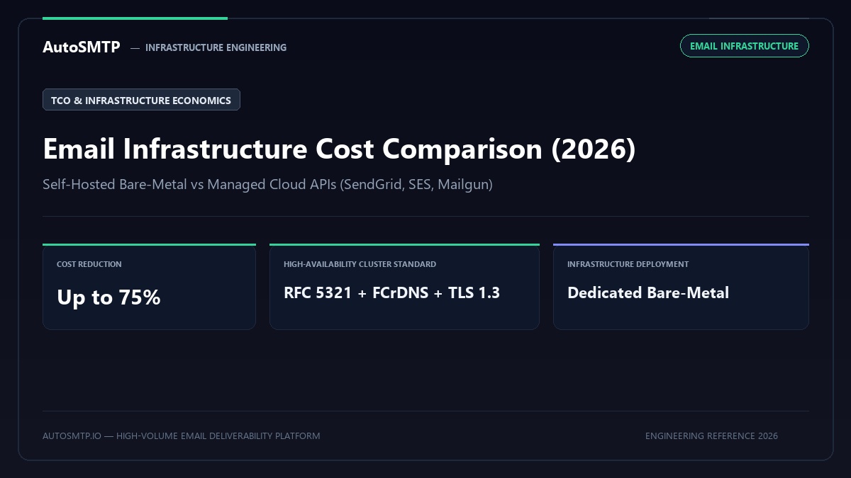 Email Infrastructure Cost Comparison — 2026