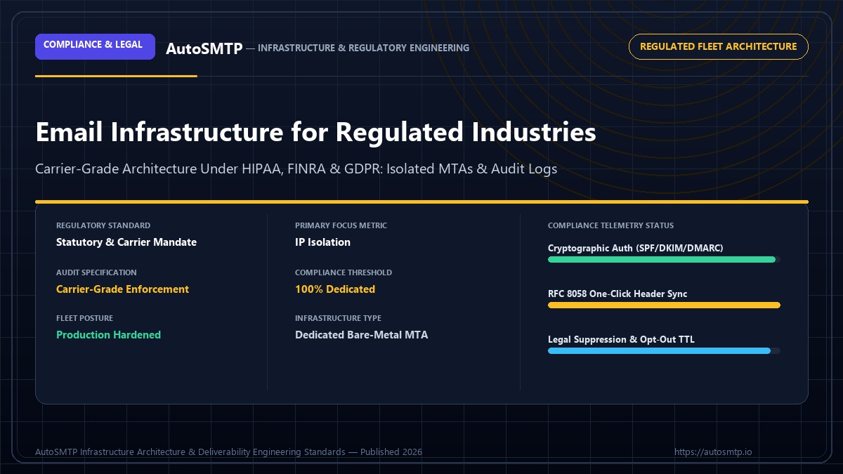 email infrastructure regulated industries guide Infrastructure Compliance Standard