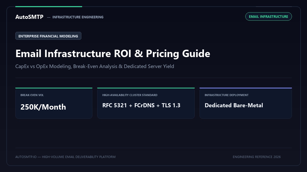Email Infrastructure Roi Pricing Guide Production Architecture Banner
