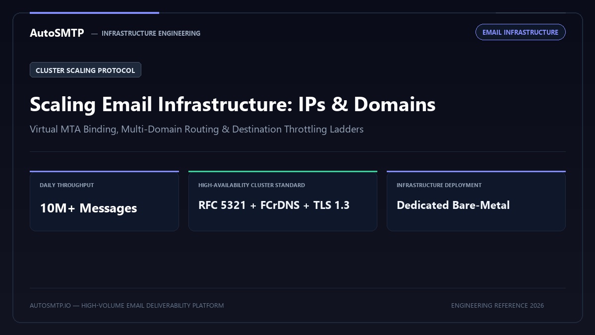 Email Infrastructure Scaling Guide Multiple Ips Domains Production Architecture Banner