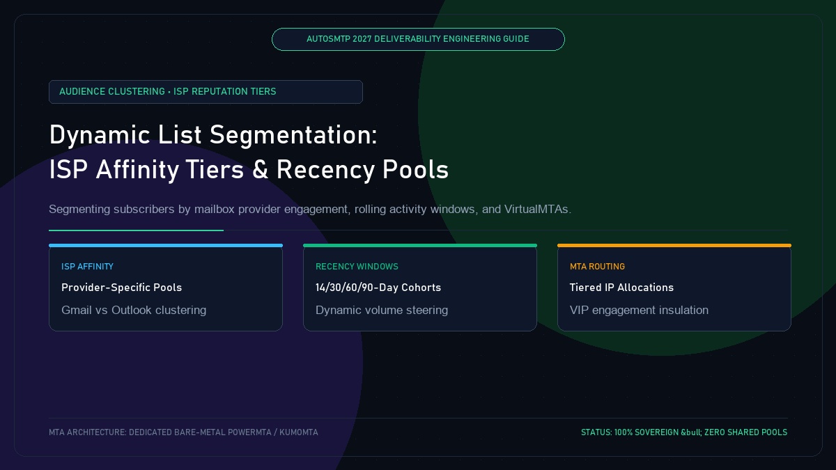Dynamic Email List Segmentation for Deliverability: ISP Affinity Tiers and Recency Pools