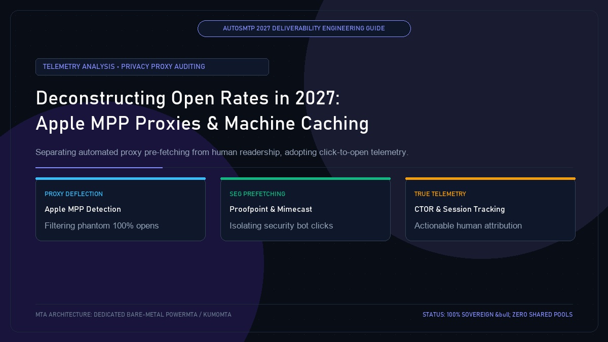 Deconstructing Email Open Rates in 2027: Apple MPP Proxies, Bot Caching, and Post-Open Telemetry