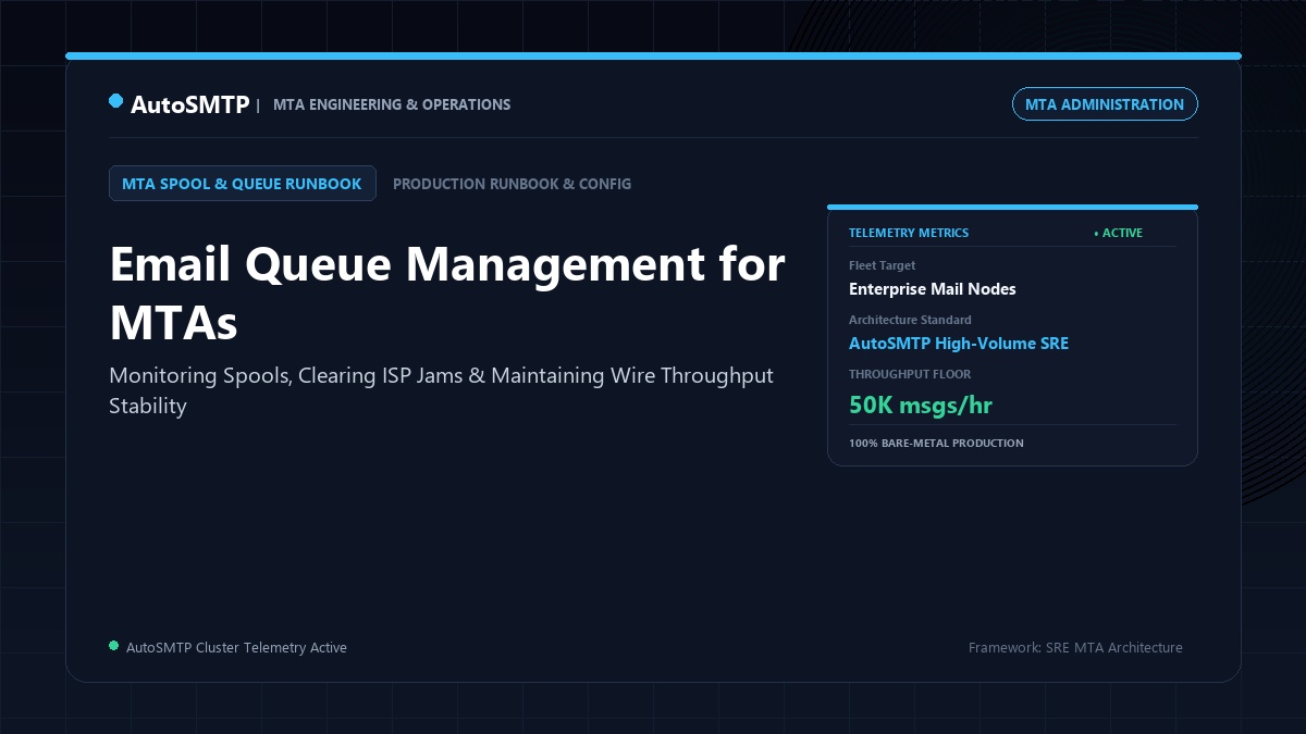 Email Queue Management for MTA Operators