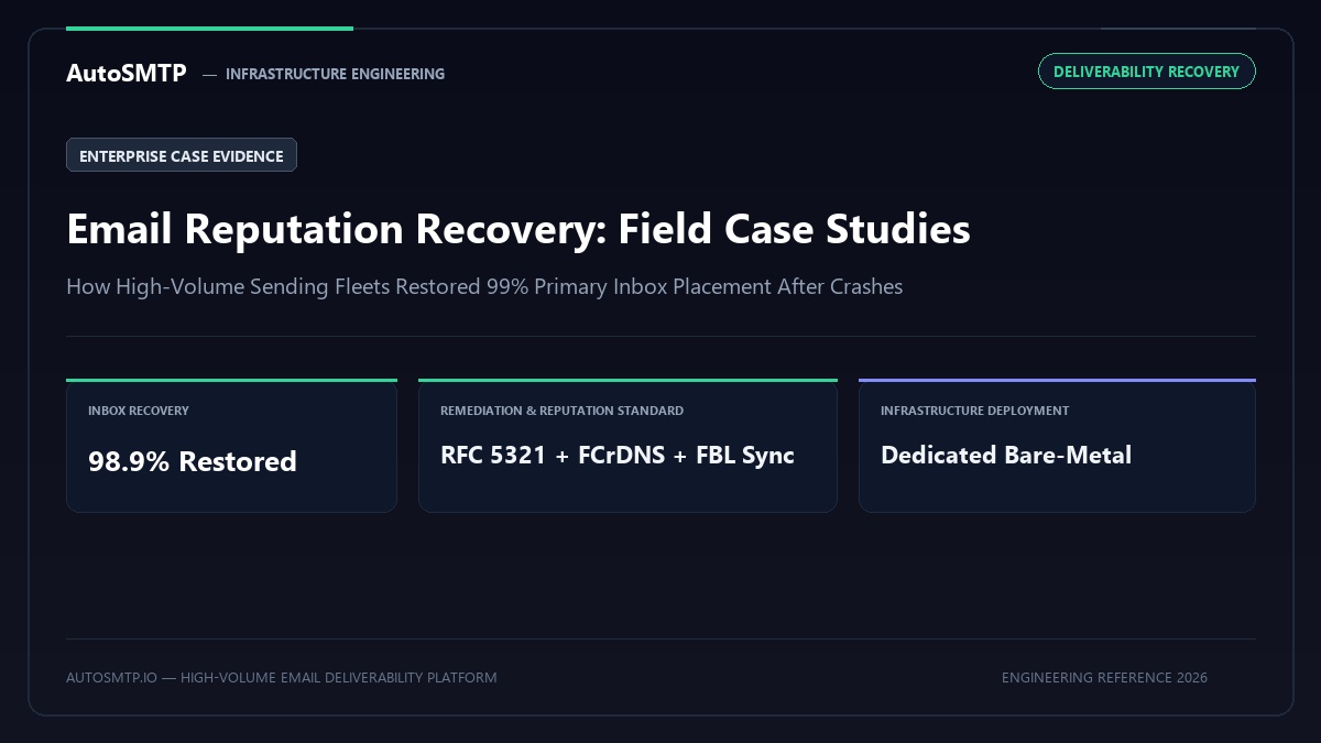Email Reputation Recovery Case Study Production Architecture Banner