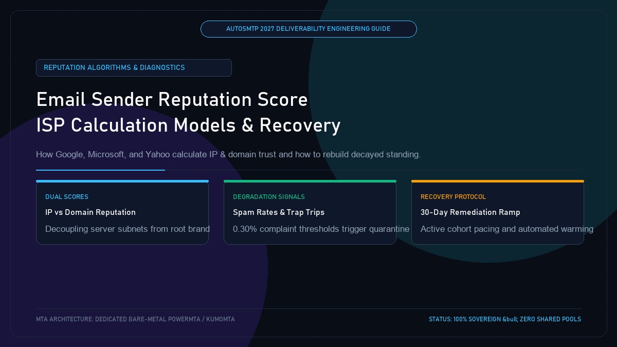 Email Sender Reputation Score: How ISPs Calculate and Recover It