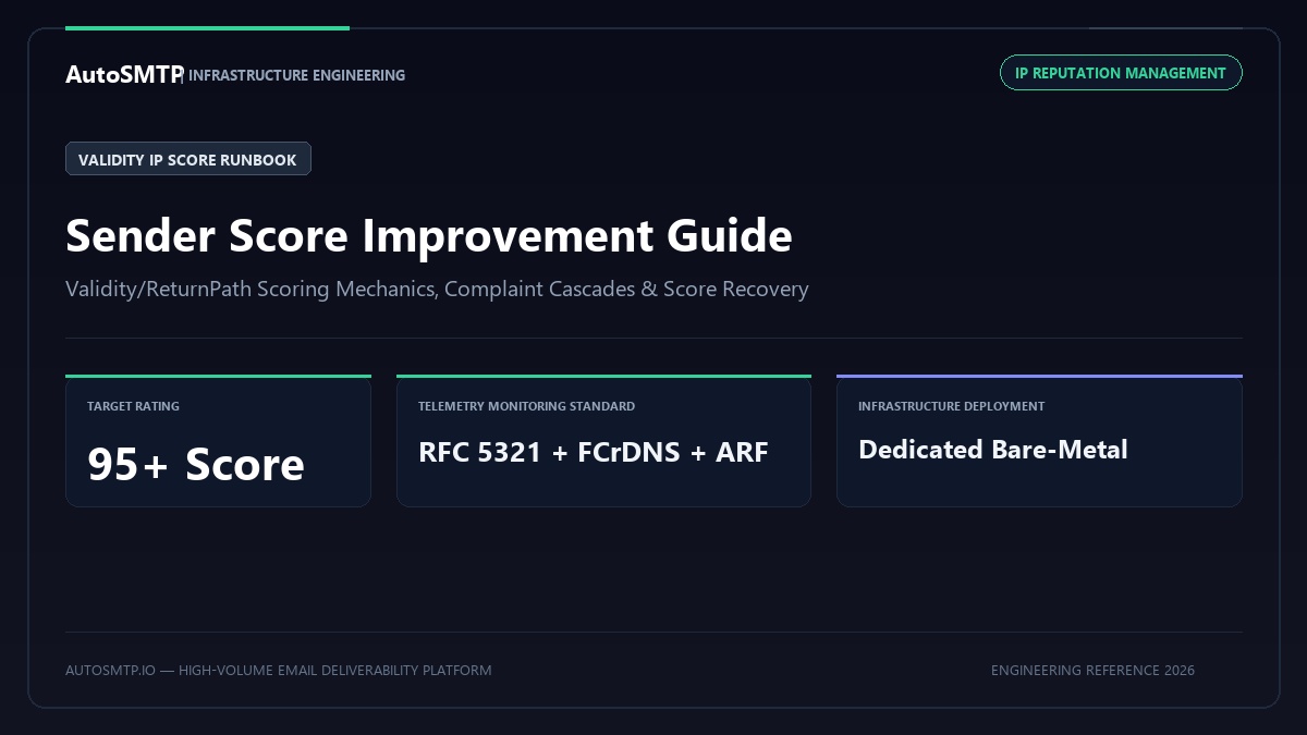 Sender Score Improvement Guide: Boosting Validity's Reputation Metric