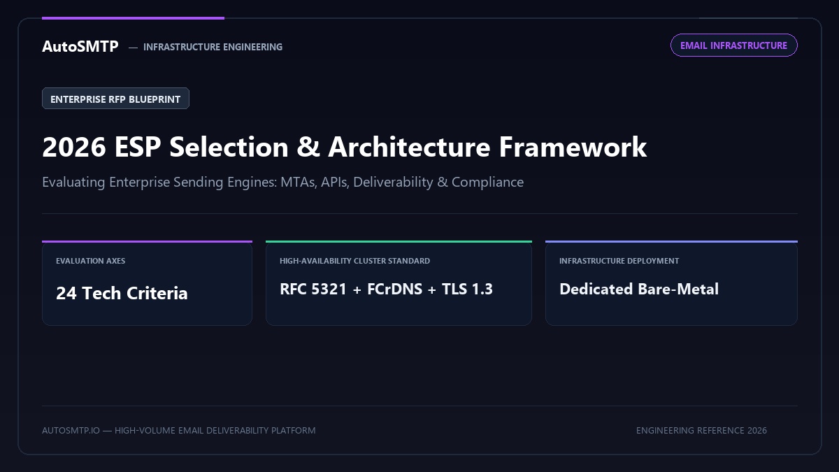 Email Service Provider Selection Guide 2026 Production Architecture Banner