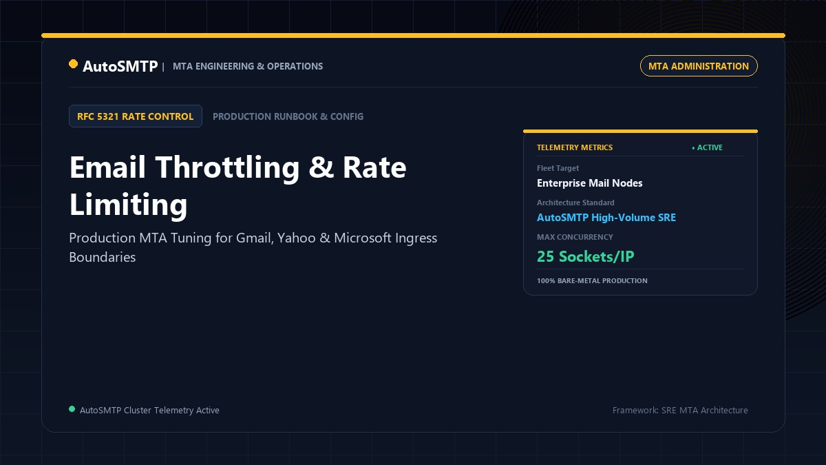 Email Throttling and Rate Limiting: MTA Configuration
