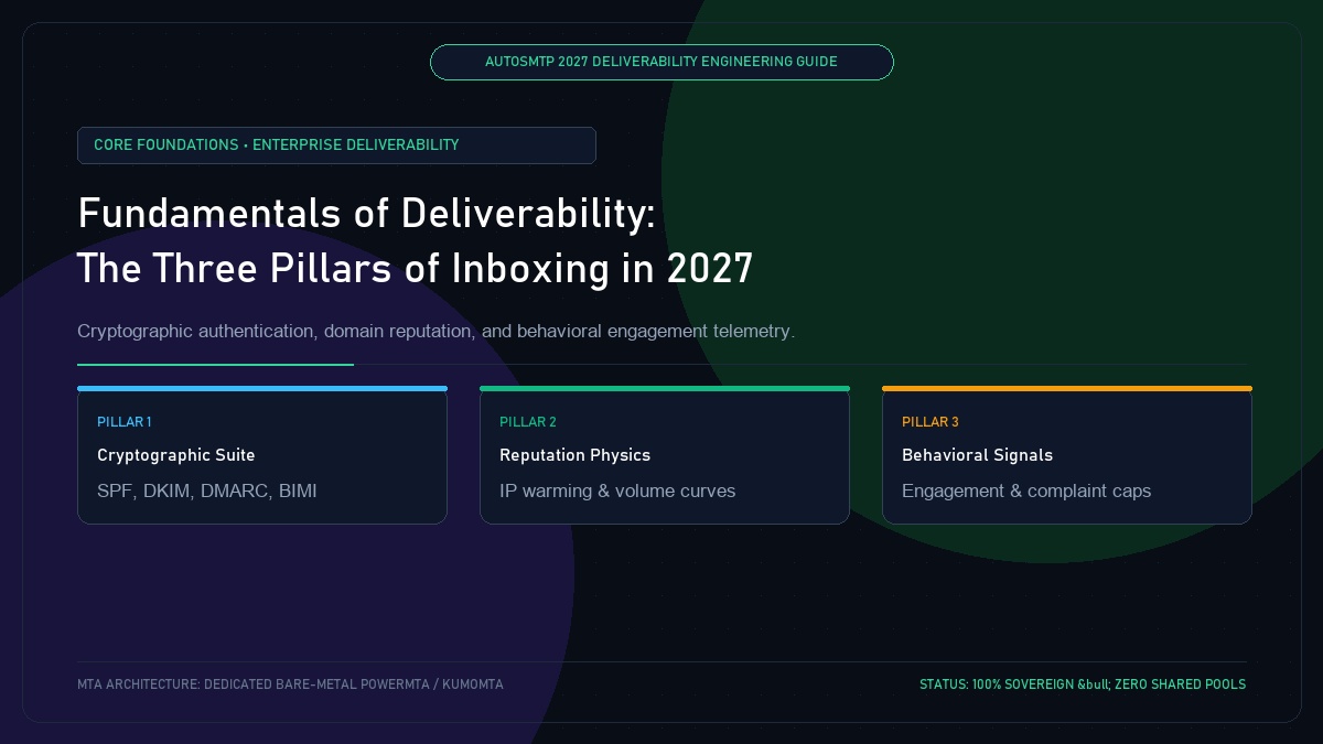 The Fundamentals of Enterprise Email Deliverability: The Three Pillars of Modern Inbox Placement