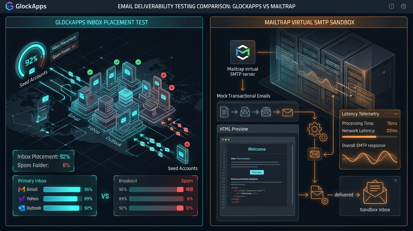 GlockApps vs Mailtrap Email Deliverability and Sandbox Testing 2027