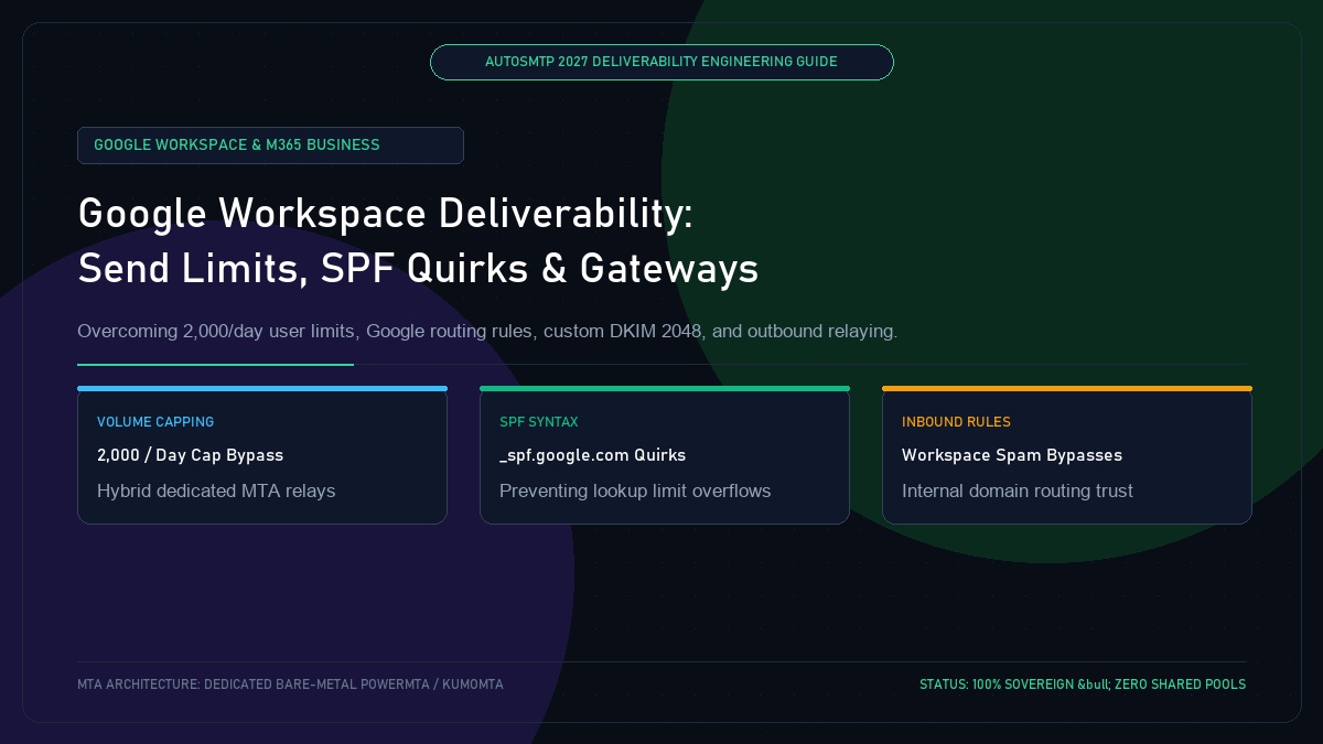 Google Workspace Email Deliverability: Send Limits, SPF Quirks, and Inbound Rules