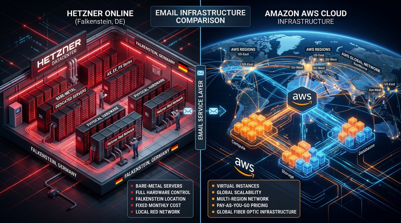 Hetzner vs AWS Email Server Infrastructure 2027