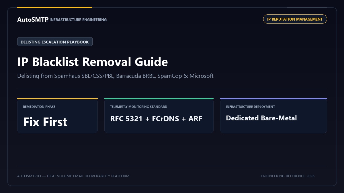 IP blacklist removal guide for Spamhaus Barracuda SpamCop and Microsoft