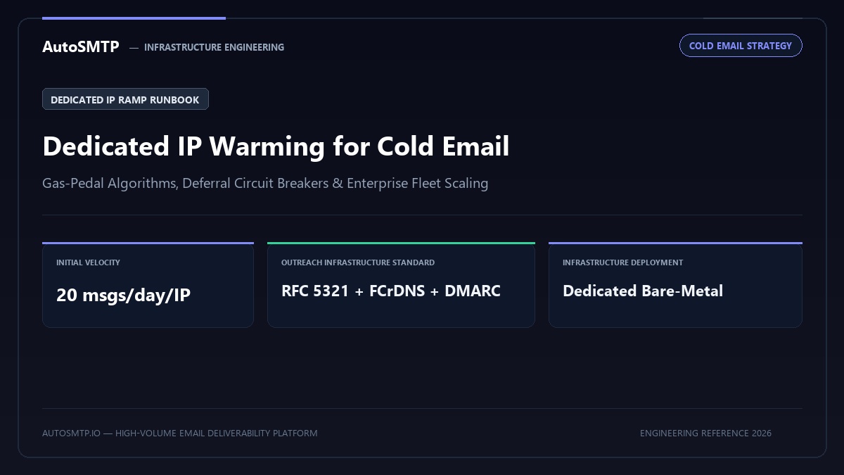 Ip Warming Cold Email Dedicated Domain Guide Production Architecture Banner