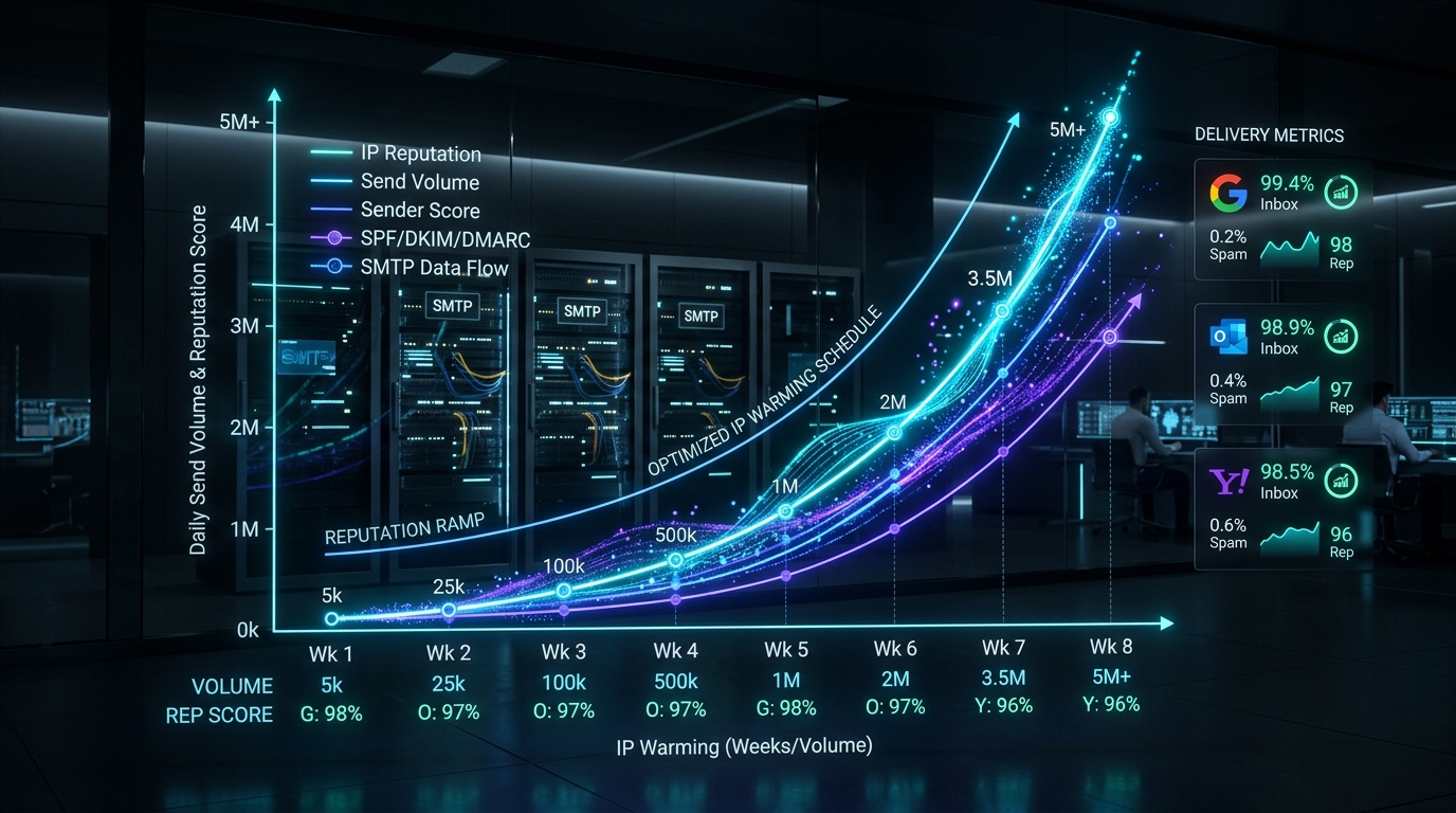 IP Warming Schedule and Email Reputation Ramp Calculator by AutoSMTP