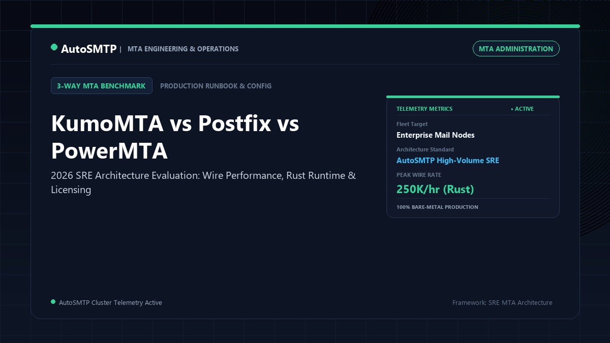 KumoMTA vs Postfix vs PowerMTA: Complete Comparison