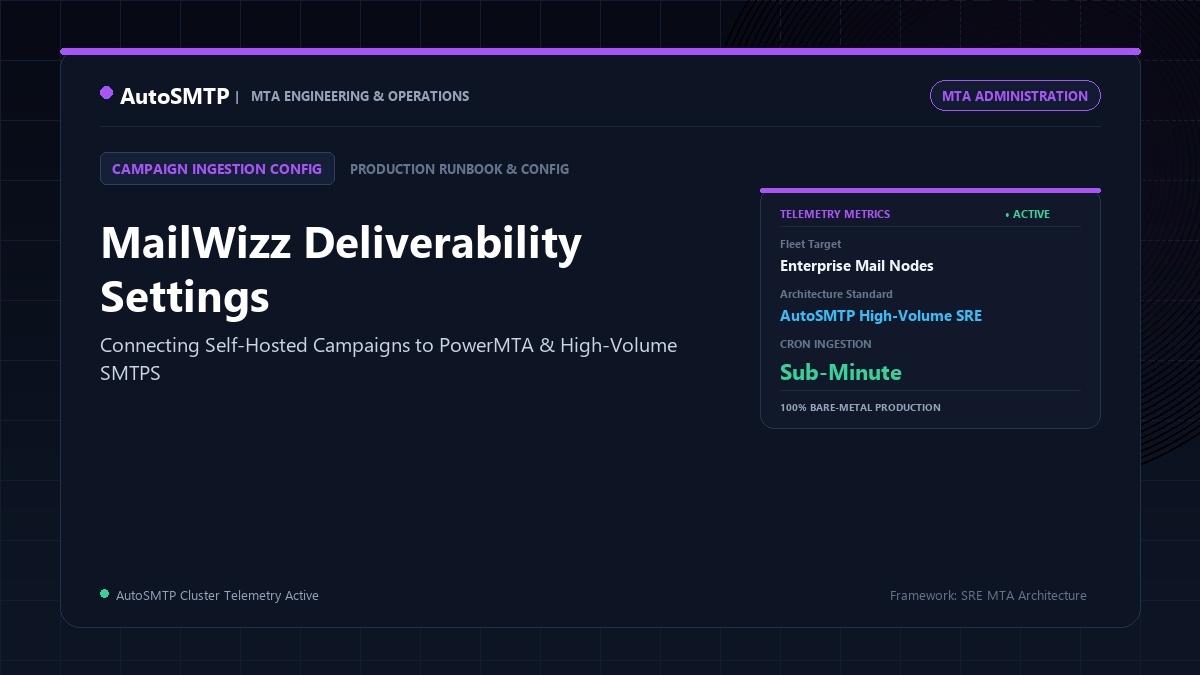 MailWizz Configuration Guide: Deliverability Settings