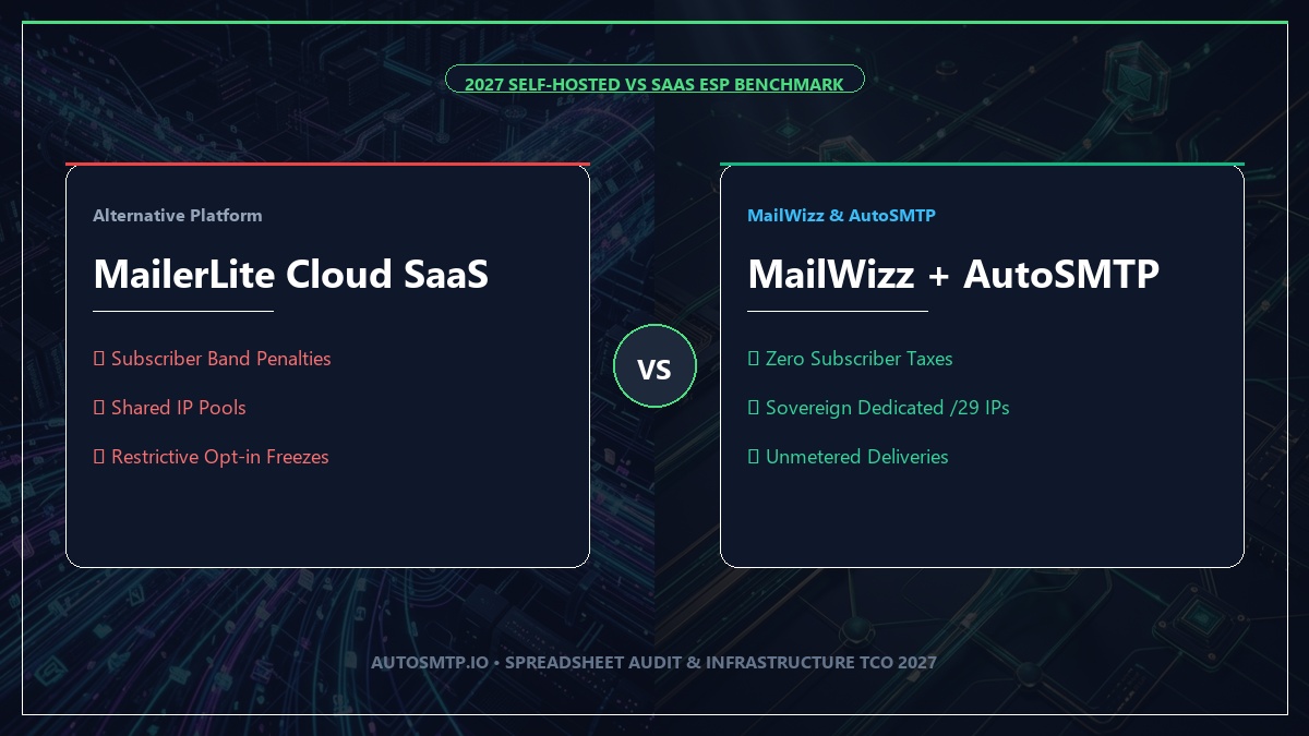 MailWizz Dedicated MTA vs MailerLite Cloud SaaS 2027