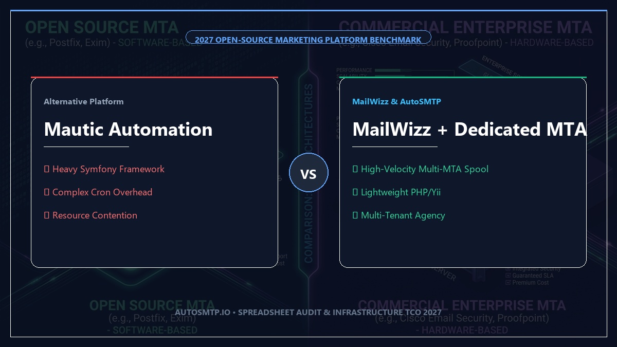 MailWizz vs Mautic Self-Hosted ESP Benchmark 2027