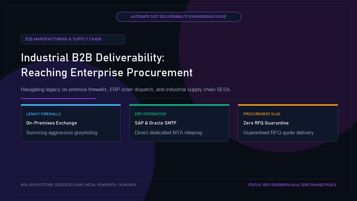 Industrial and Manufacturing B2B Deliverability: Reaching Enterprise Procurement Teams