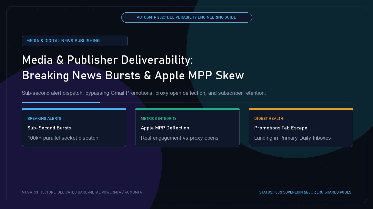 Media and Digital Publisher Email Deliverability: Breaking News Broadcasts and Apple MPP Skew