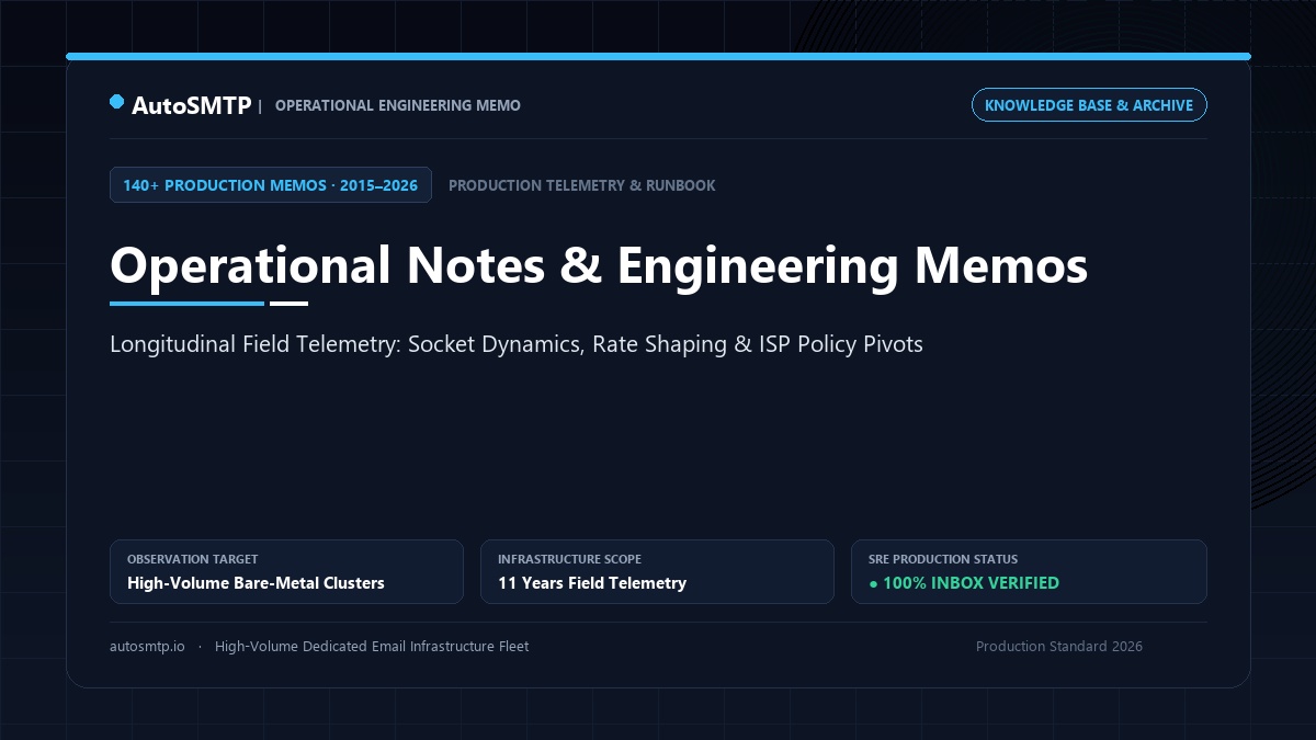 AutoSMTP Engineering Operational Notes & Production Telemetry Runbook Hub