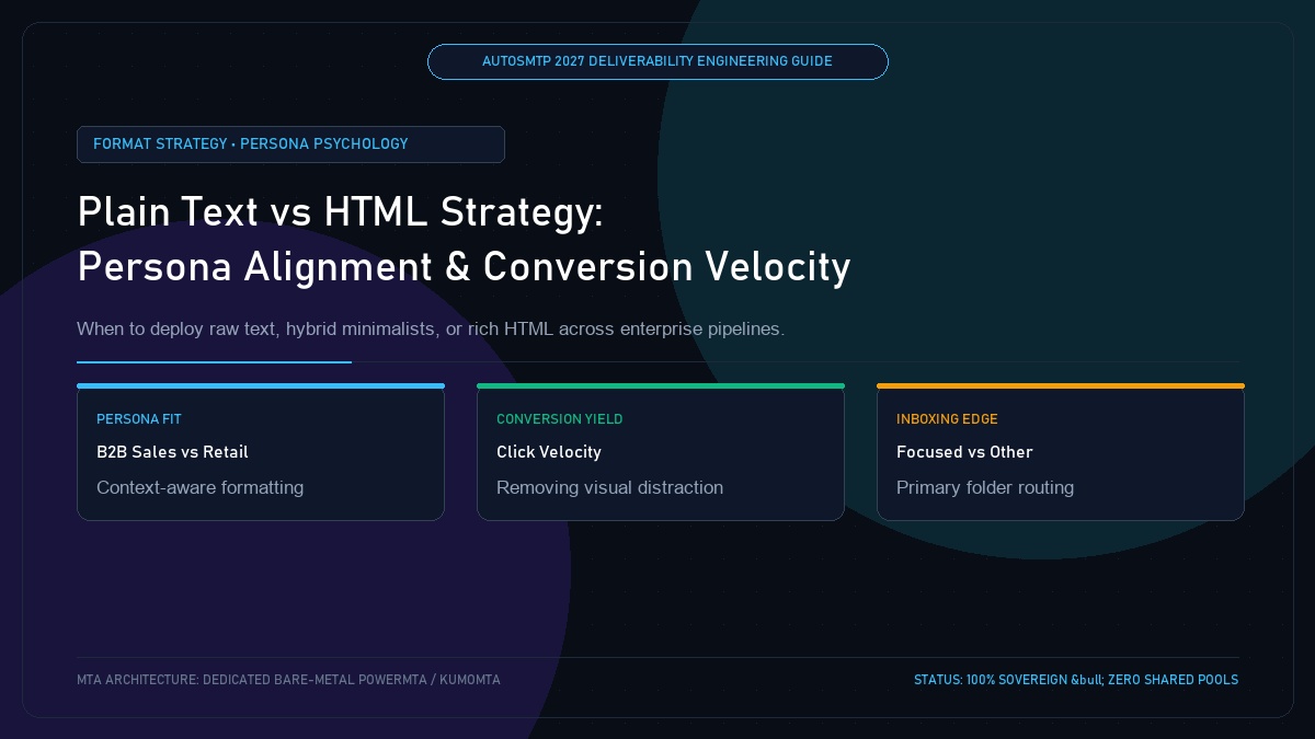 Plain Text vs HTML Strategic Decision Framework: Persona Alignment and Conversion Velocity