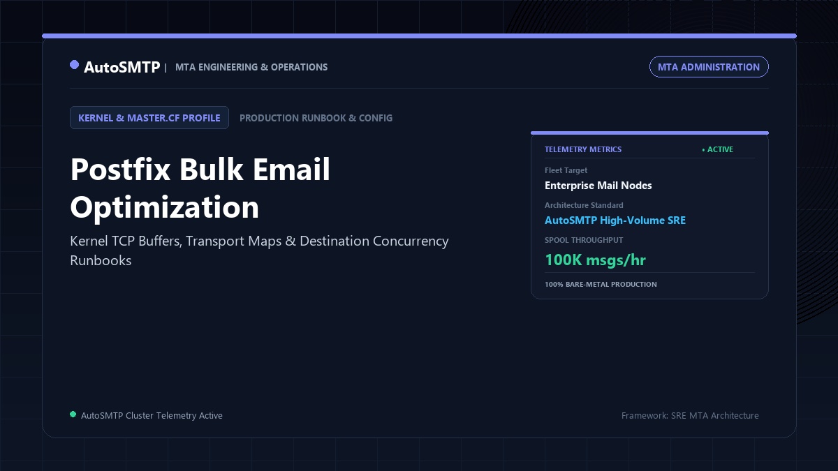 Postfix Tuning for High-Volume Bulk Email Delivery