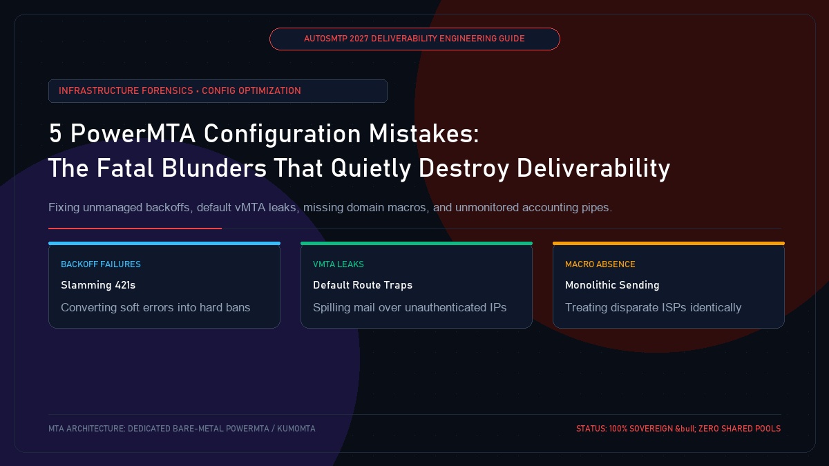 5 PowerMTA Configuration Mistakes: The Fatal Blunders That Quietly Destroy Deliverability