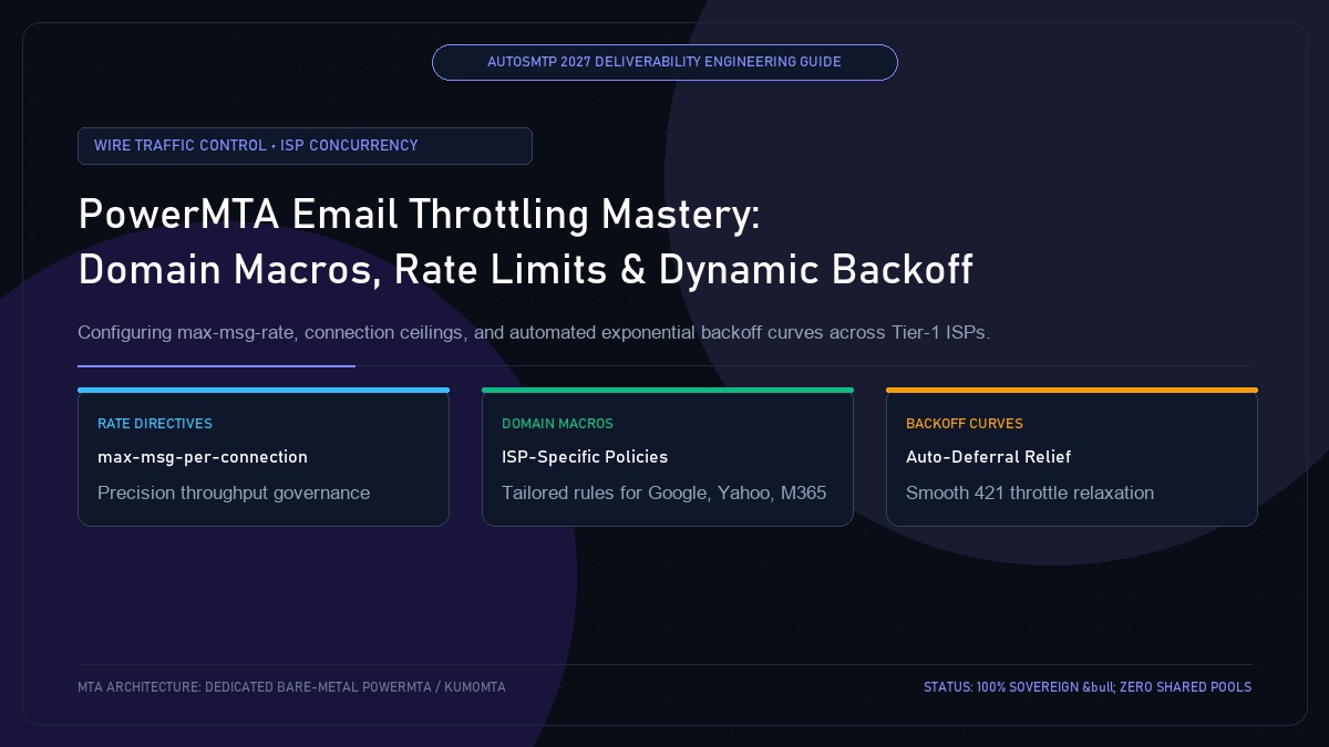 PowerMTA Email Throttling Mastery: Domain Macros, Rate Limits and Dynamic Backoff