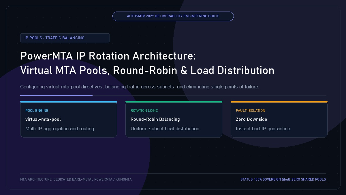 PowerMTA IP Rotation Architecture: Virtual MTA Pools, Round-Robin and Load Distribution