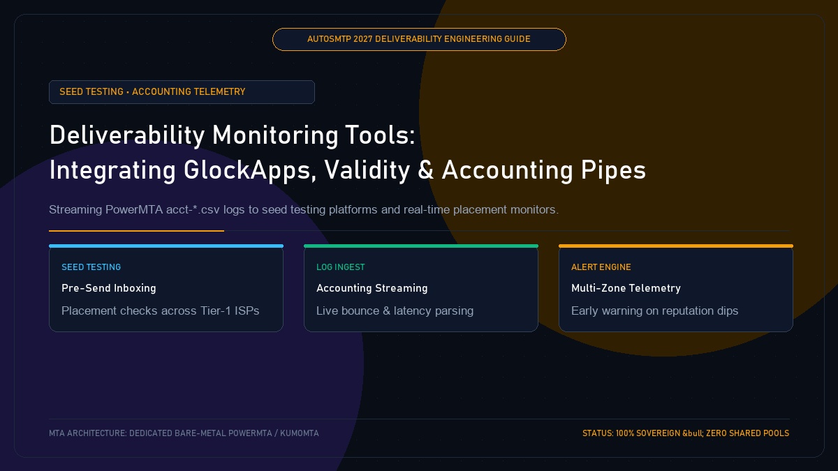 Enterprise Deliverability Monitoring Tools for PowerMTA: Seed Testing and Log Ingestion