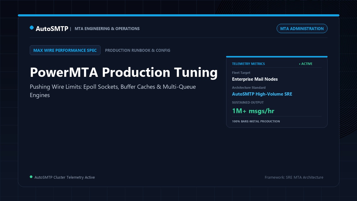 PowerMTA Production Tuning: Throughput Optimisation