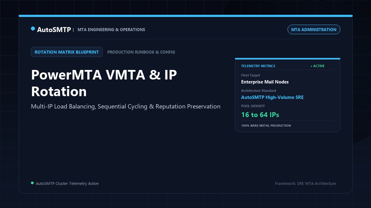 PowerMTA VMTA and IP Rotation Strategy at Scale
