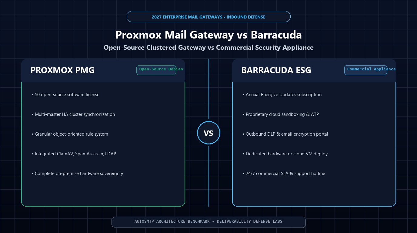 Proxmox Mail Gateway vs Barracuda Email Security Gateway 2027