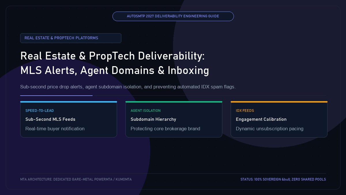 Real Estate and PropTech Email Deliverability: MLS Alerts, Agent Subdomains and Inboxing
