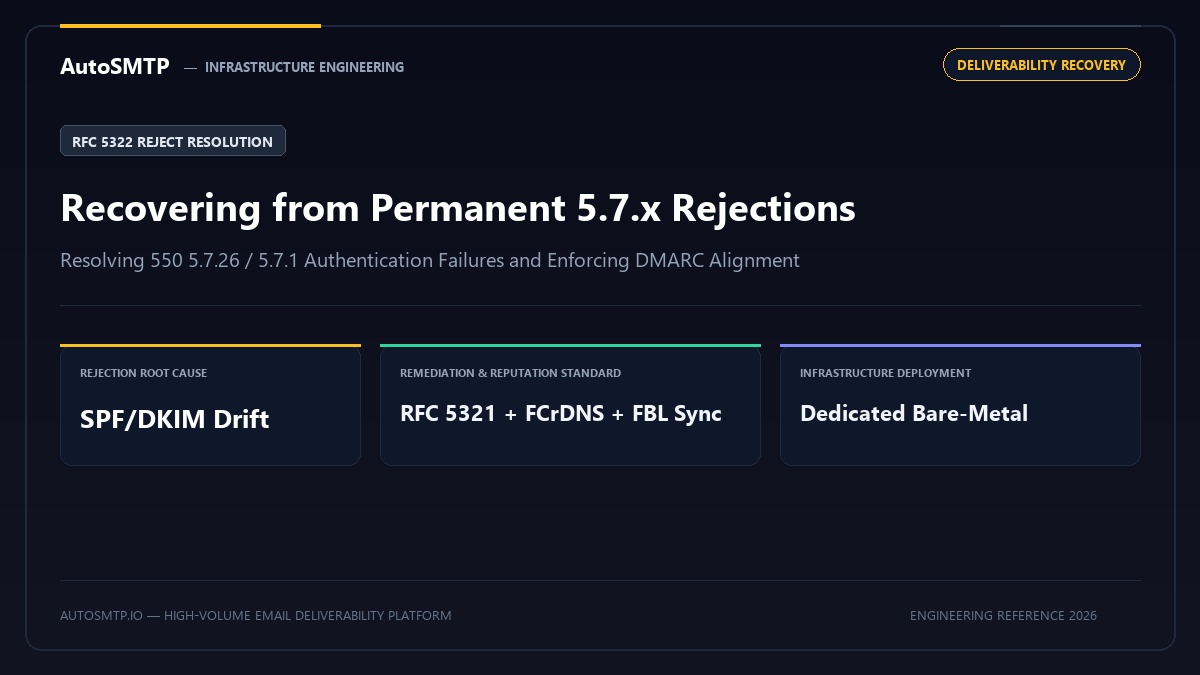 Recovering From Permanent 5 7 X Rejections Q1 2026 Playbook Production Architecture Banner
